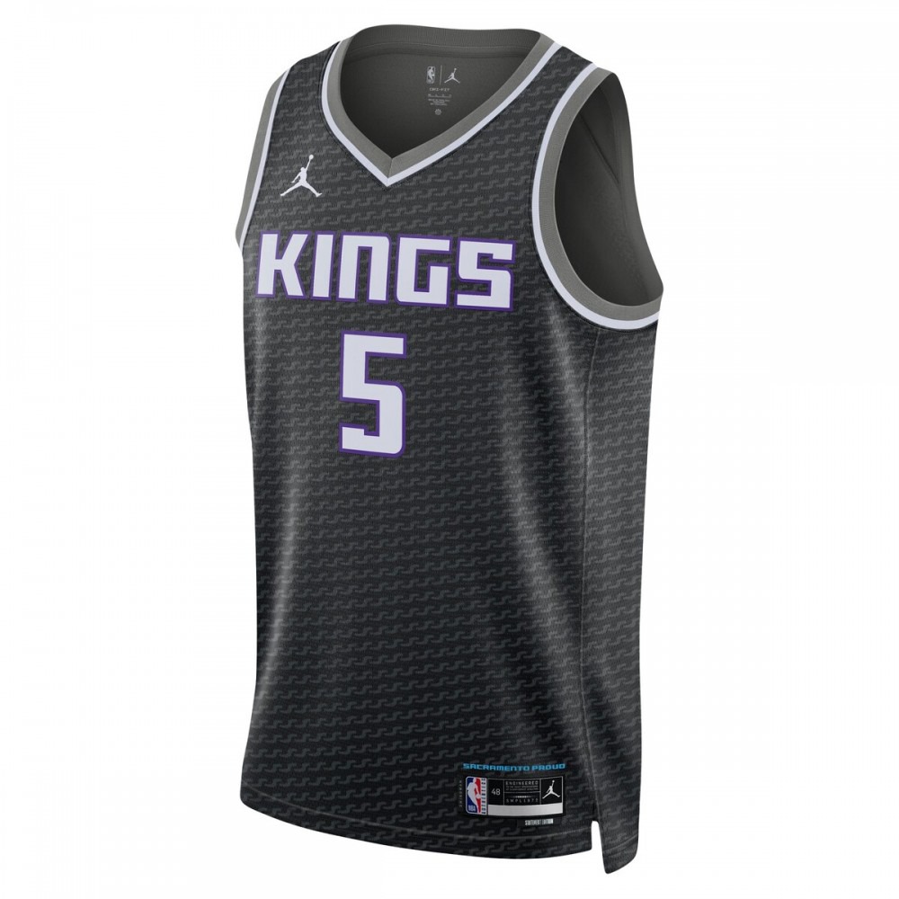 De'Aaron Fox Sacramento Kings Jordan Brand 2022/23 Statement Edition Swingman Jersey - Black-Pro Kit Vault | Brand New 26/27 Sports Jerseys